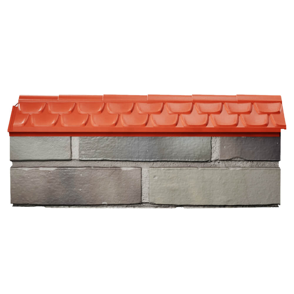 Парапет Zking Эльбрус Красный с посадкой на 0.5 кирпича (130мм) в Обнинске фото