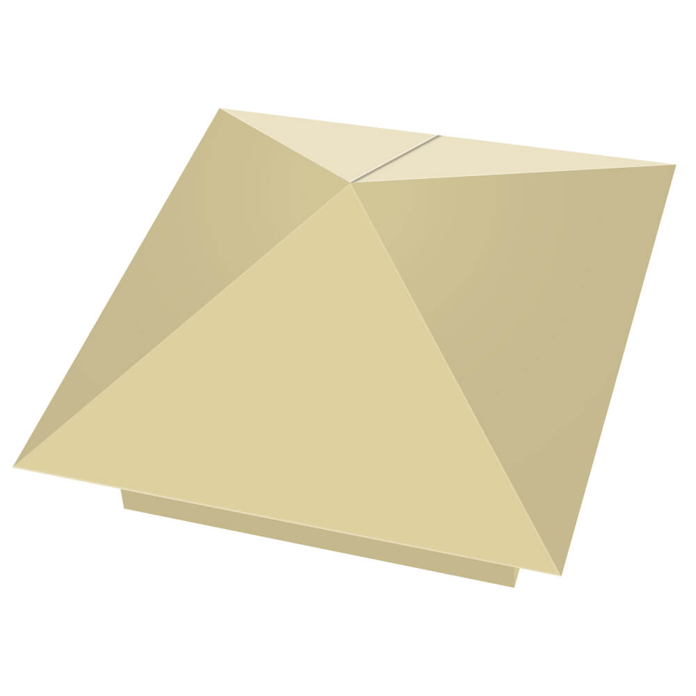 Колпак металлический 400х400мм RAL1014 Бежевый заборный Обнинск фото