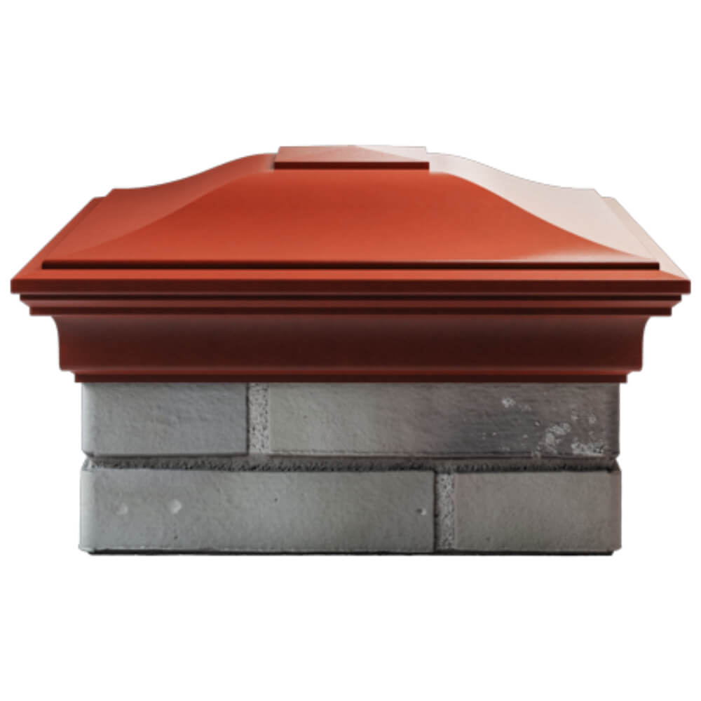 Колпак Zking Монблан Красный на столб 1.5х1.5 кирпича (385х385мм) Обнинск фото