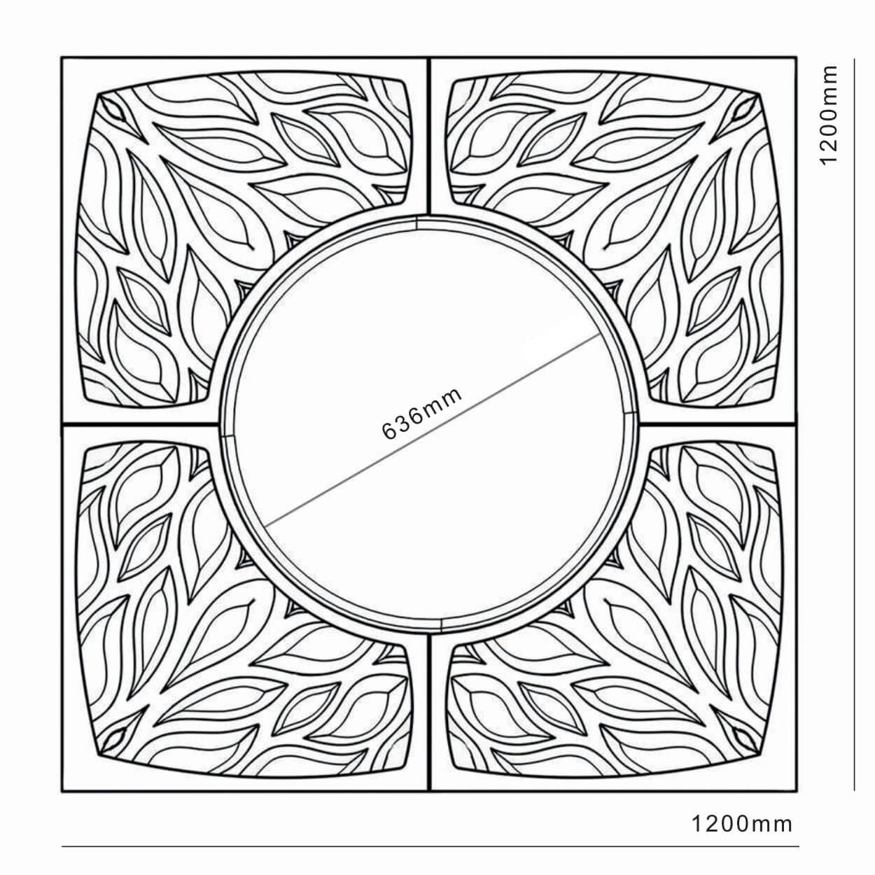 Приствольная решетка для дерева ZKING CRUST 1.2х1.2м Черная в Обнинске фото