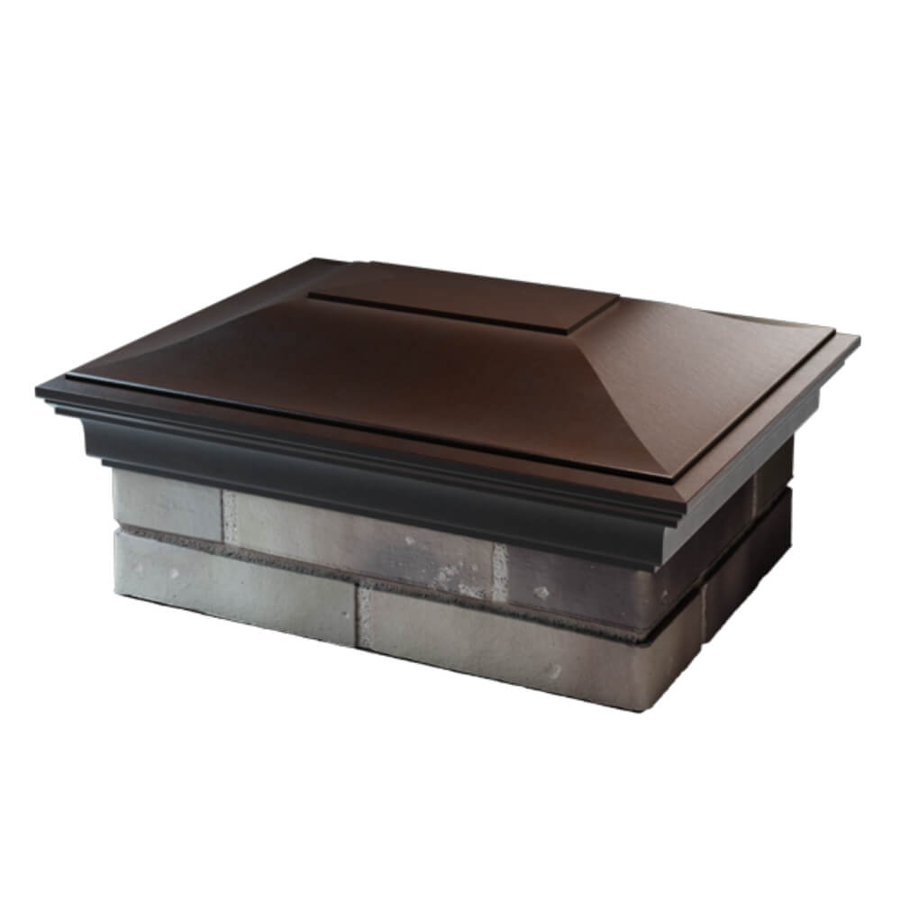 Колпак Zking Монблан Коричневый на столб 2х1.5 кирпича (515х385мм) в Обнинске фото