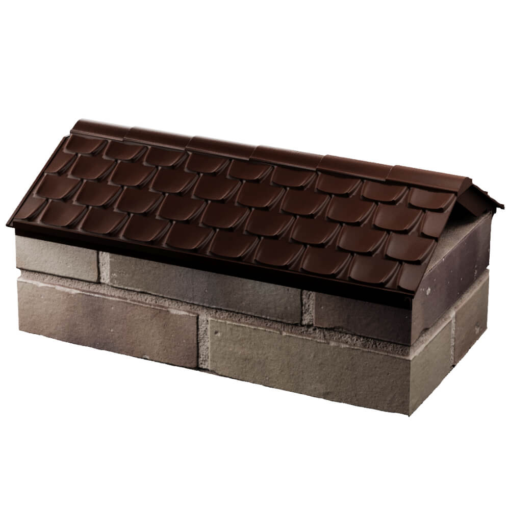 Парапет Zking Эльбрус Коричневый с посадкой на 1 кирпич (255мм) в Обнинске фото