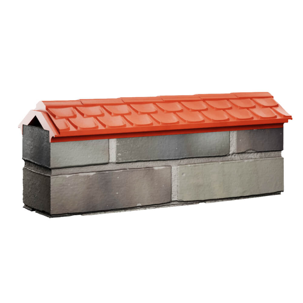Парапет Zking Эльбрус Красный с посадкой на 0.5 кирпича (130мм) Обнинск фото
