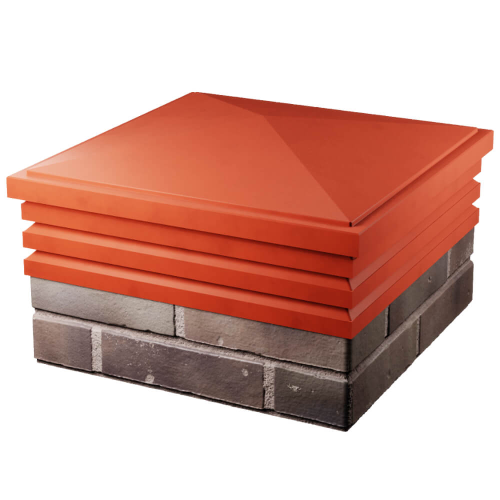 Колпак Zking Бона ХайТек Красный на столб 2х2 кирпича (513х513мм) в Обнинске фото