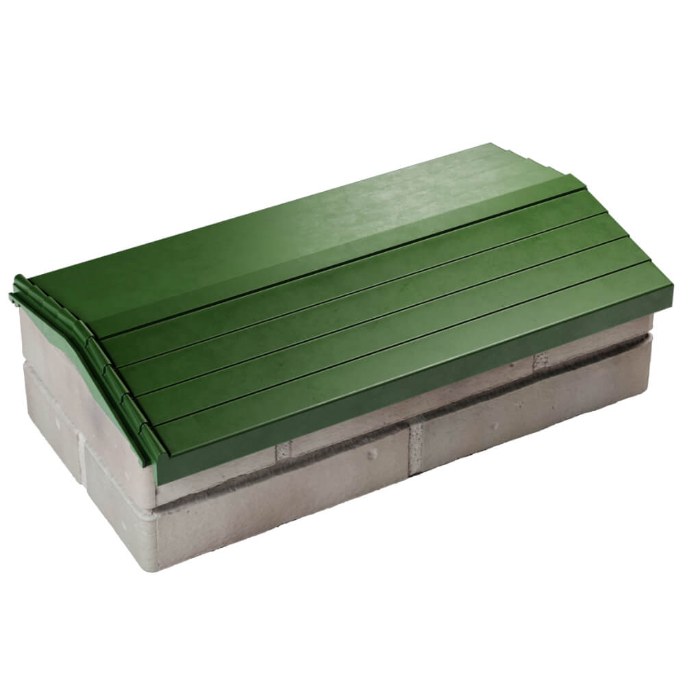 Парапет Zking Бона ХайТек Зеленый с посадкой на 1 кирпич (200/225/255мм) в Обнинске фото