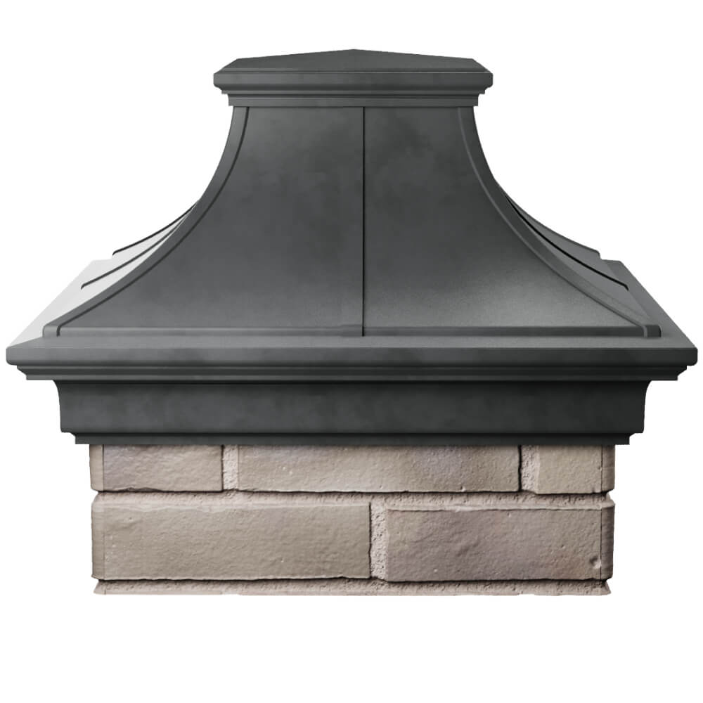 Колпак Zking Монблан Премиум Серый на столб 1.5х1.5 кирпича (385х385мм) Обнинск фото