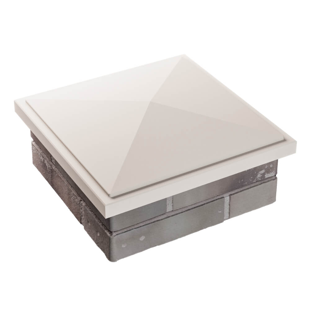 Колпак Zking БонаМоно Бежевый на столб 1.5х1.5 кирпича (385х385, 400х400мм) в Обнинске фото