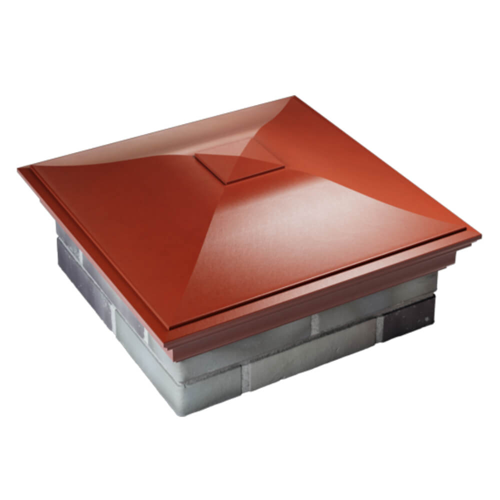 Колпак Zking Монблан Красный на столб 2х2 кирпича (515х515мм) Обнинск фото