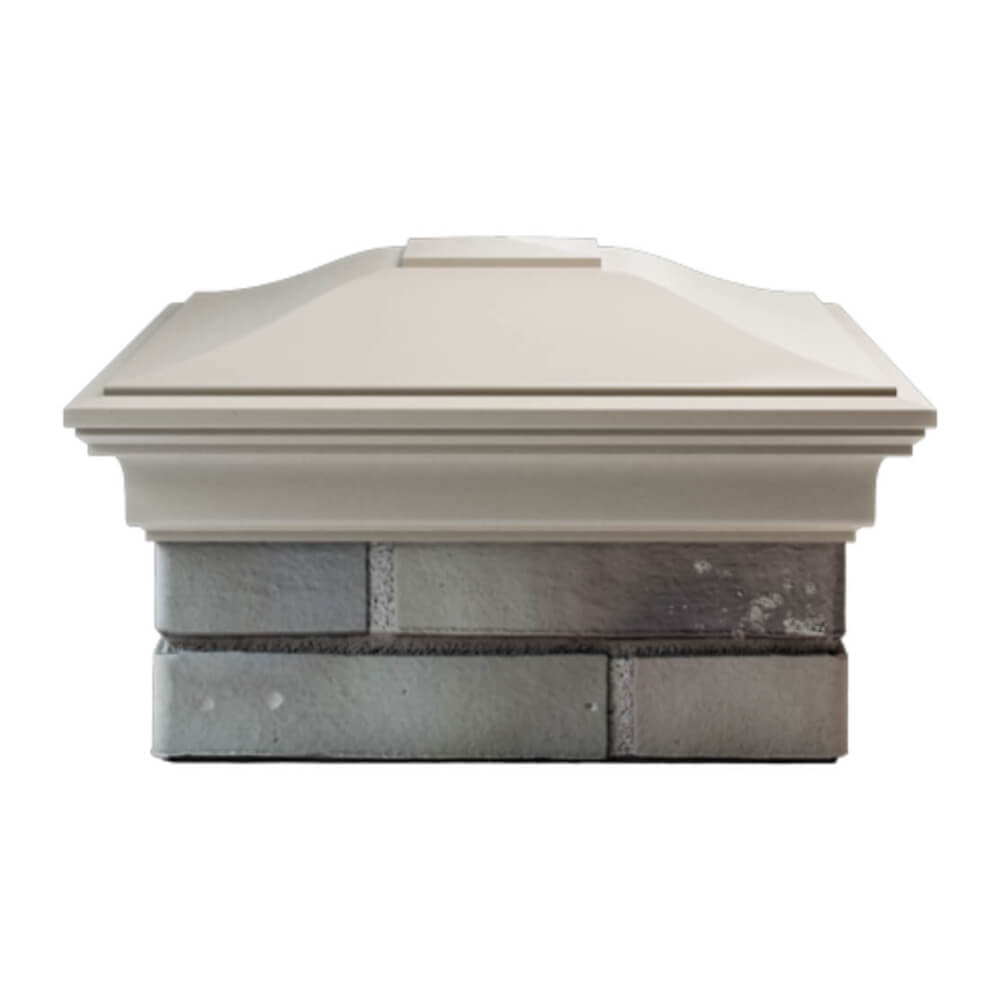 Колпак Zking Монблан Бежевый на столб 1.5х1.5 еврокирпича 0.7НФ (355х355мм) Обнинск фото