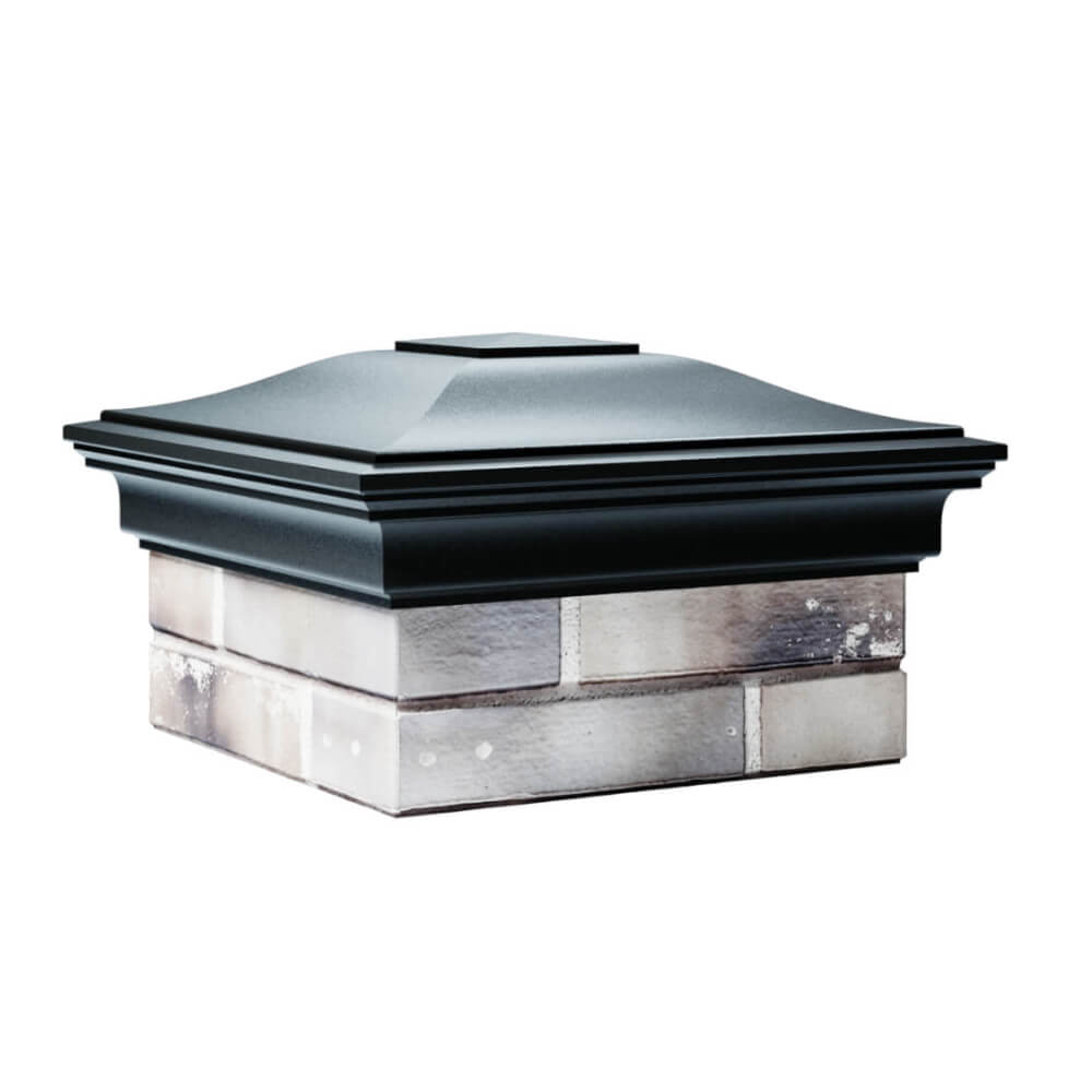 Колпак Zking Монблан Черный на столб 1.5х1.5 еврокирпича 0.7НФ (355х355мм) в Обнинске фото