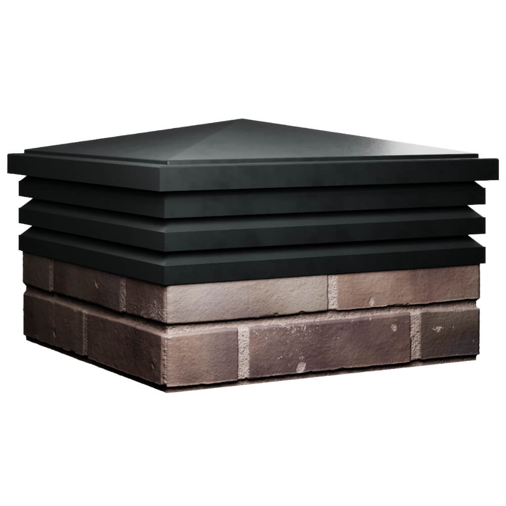 Колпак Zking Бона ХайТек Черный на столб 2х2 кирпича (513х513мм) в Обнинске фото