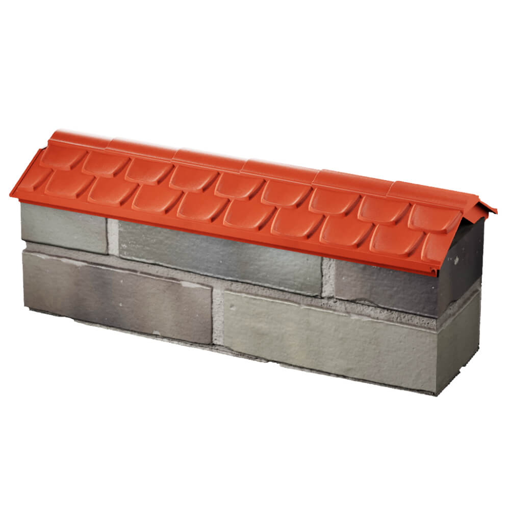 Парапет Zking Эльбрус Красный с посадкой на 0.5 кирпича (130мм) в Обнинске фото