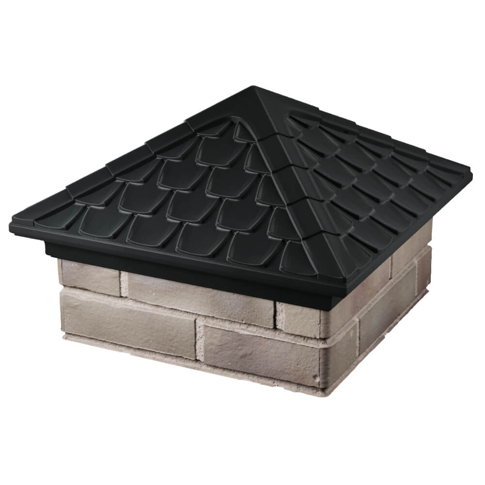 Колпак Zking Эльбрус Черный на столб 1.5х1.5 кирпича (385х385мм) в Обнинске фото