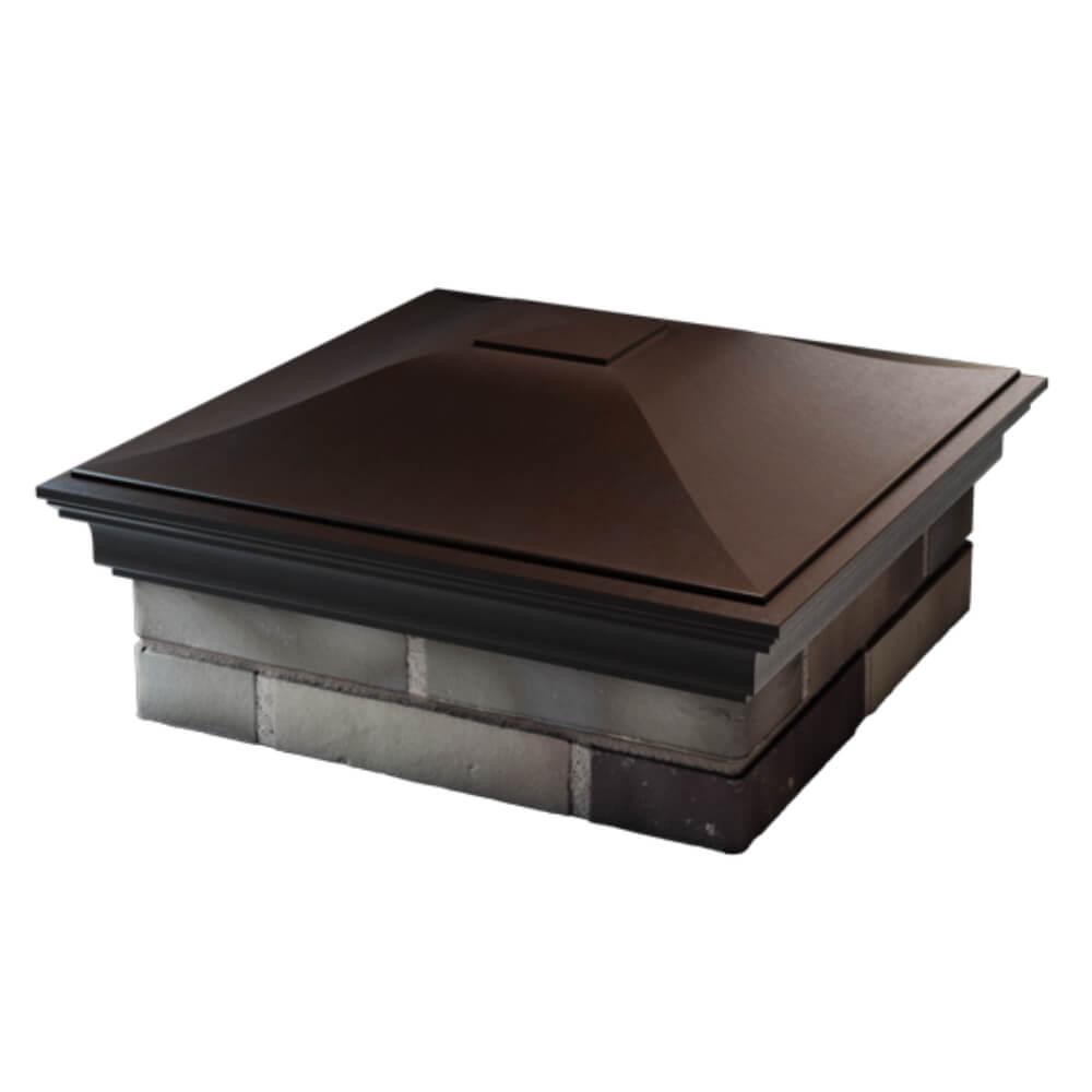 Колпак Zking Монблан Коричневый на столб 2х2 кирпича (515х515мм) в Обнинске фото