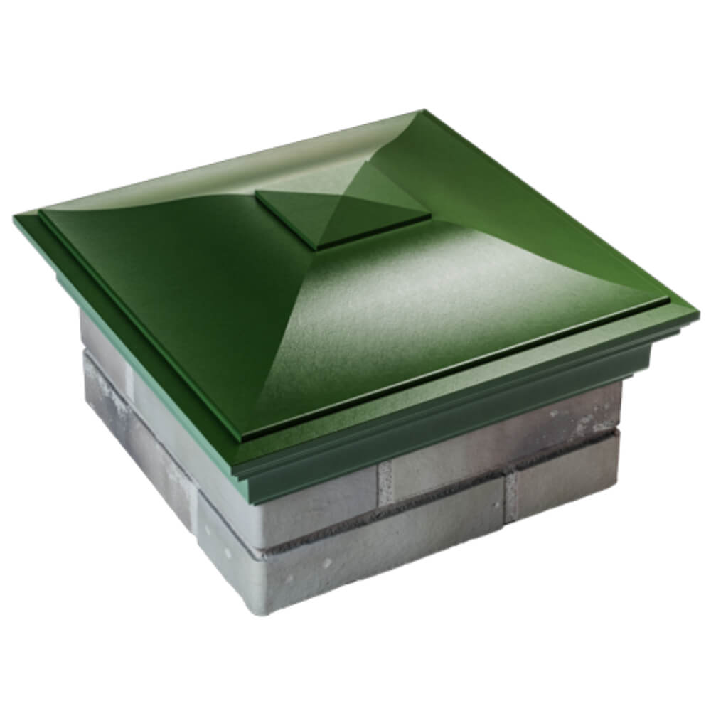 Колпак Zking Монблан Зеленый на столб 1.5х1.5 кирпича (385х385мм) в Обнинске фото