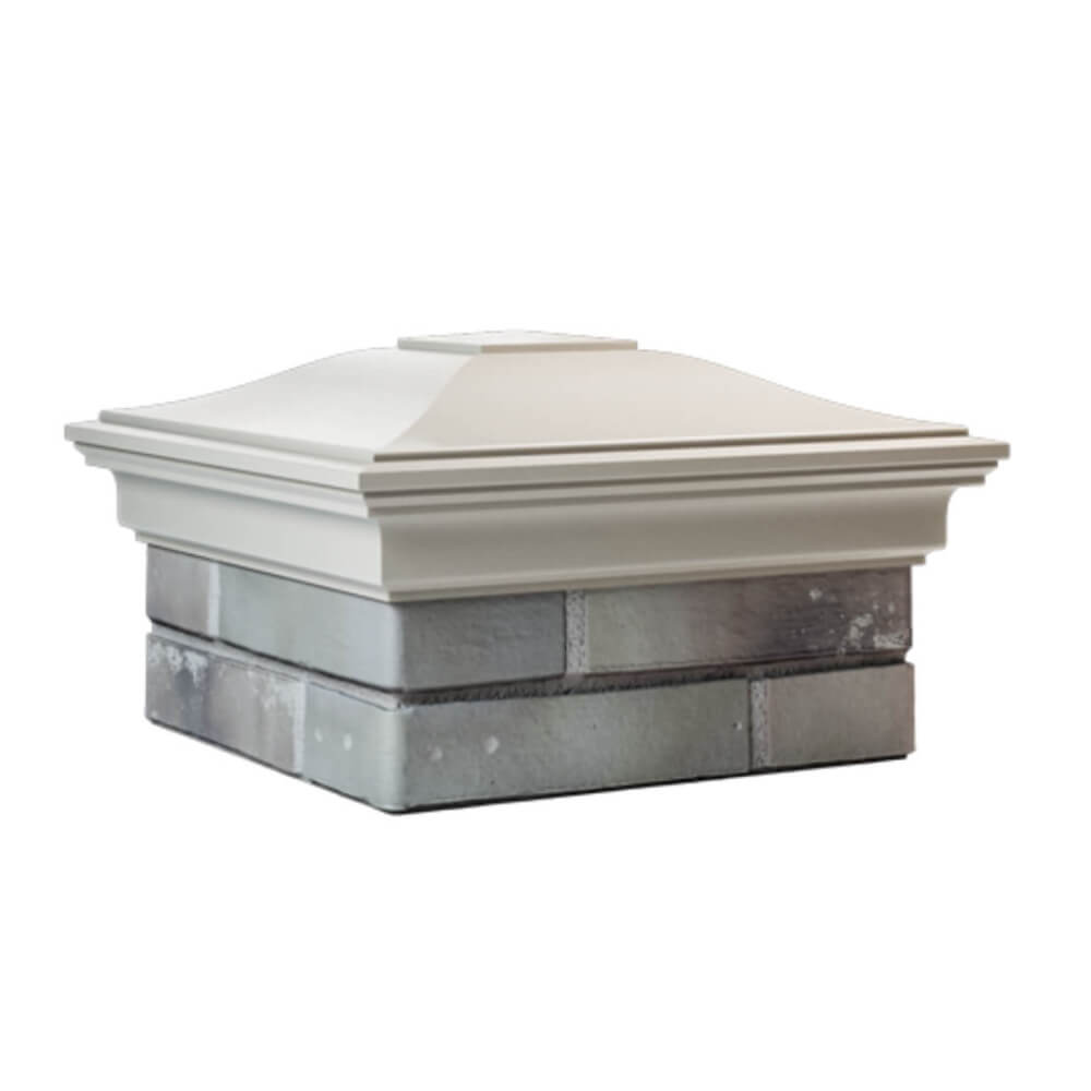 Колпак Zking Монблан Бежевый на столб 1.5х1.5 еврокирпича 0.7НФ (355х355мм) в Обнинске фото