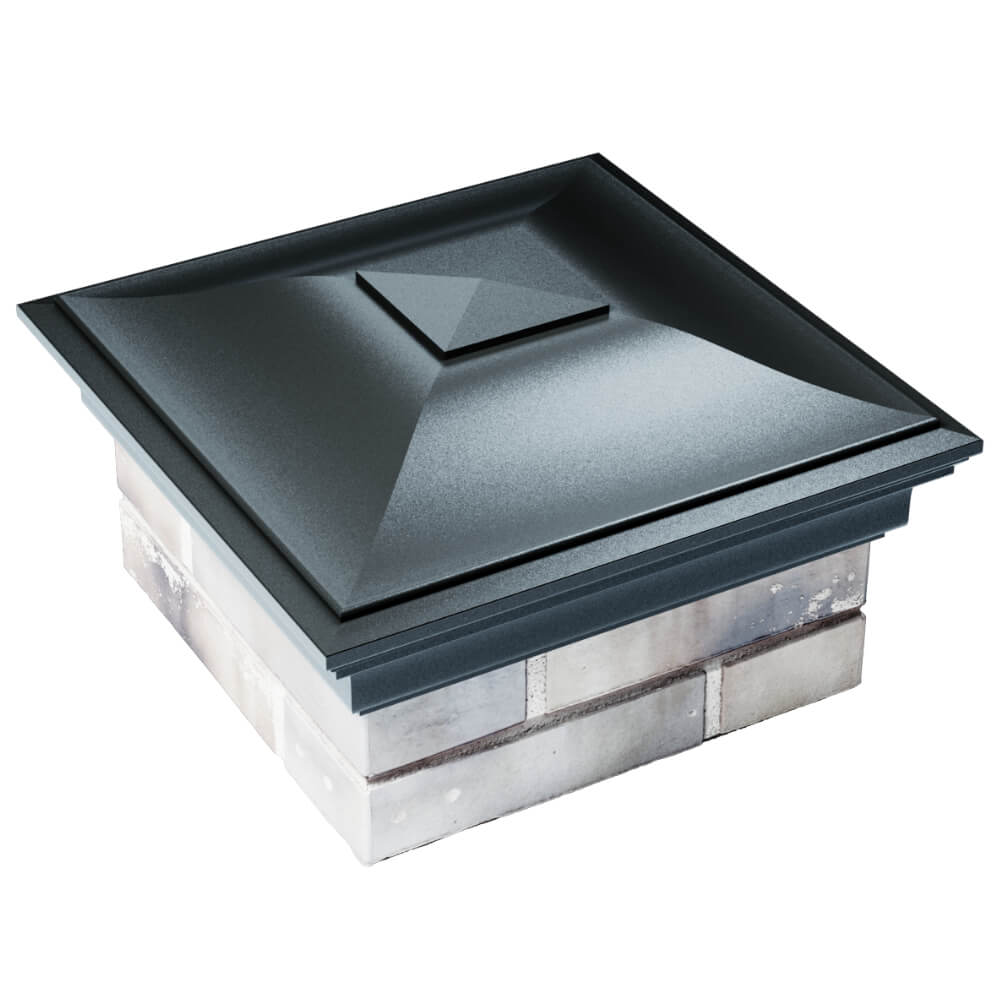 Колпак Zking Монблан Черный на столб 1.5х1.5 кирпича (385х385мм) в Обнинске фото