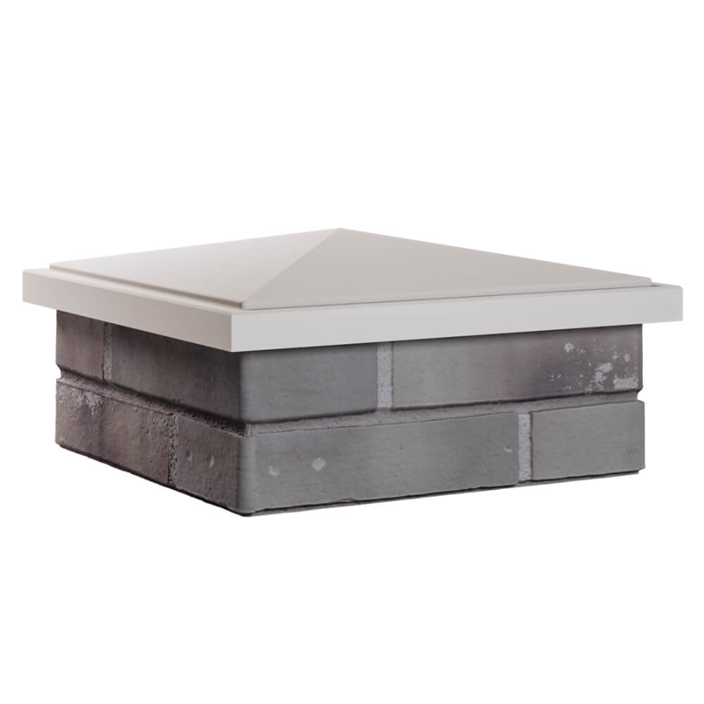 Колпак Zking БонаМоно Бежевый на столб 1.5х1.5 кирпича (385х385, 400х400мм) в Обнинске фото