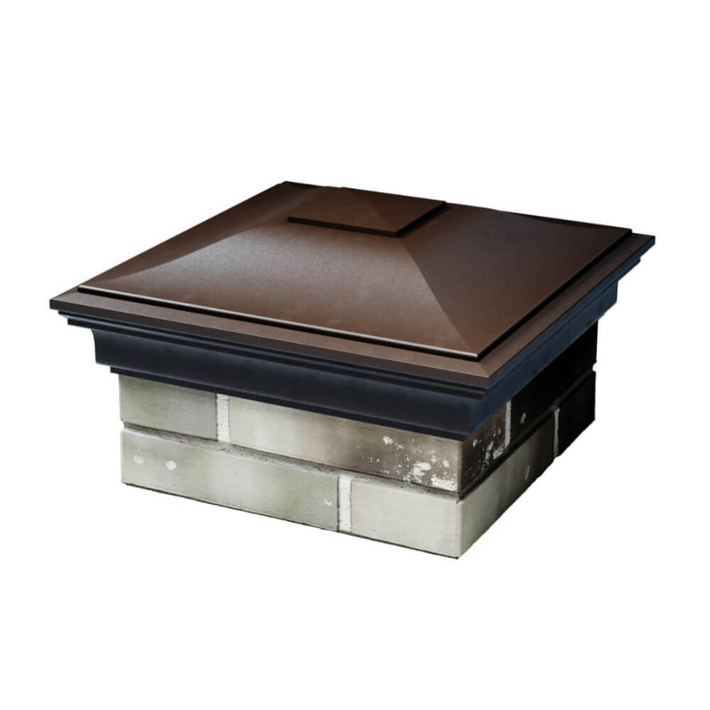 Колпак Zking Монблан Коричневый на столб 1.5х1.5 еврокирпича 0.7НФ (355х355мм) в Обнинске фото