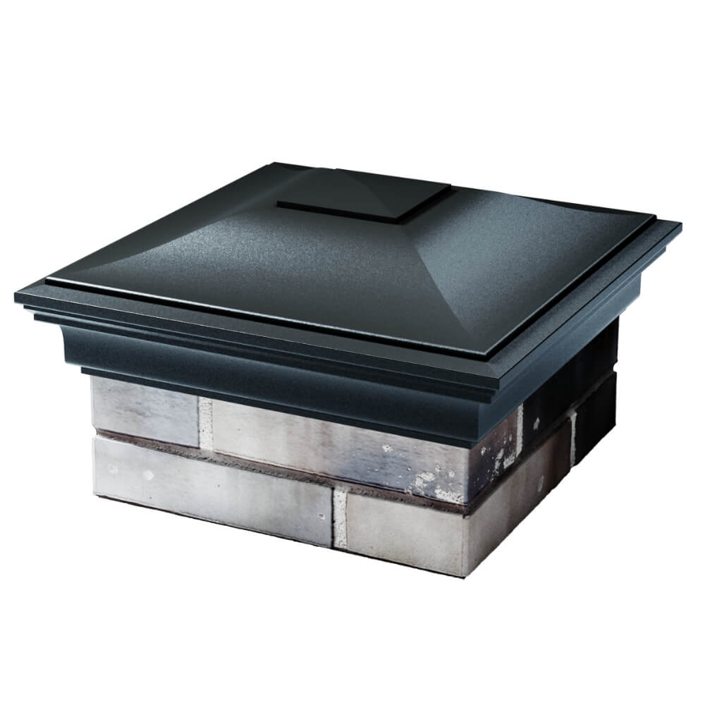 Колпак Zking Монблан Черный на столб 1.5х1.5 кирпича (385х385мм) в Обнинске фото