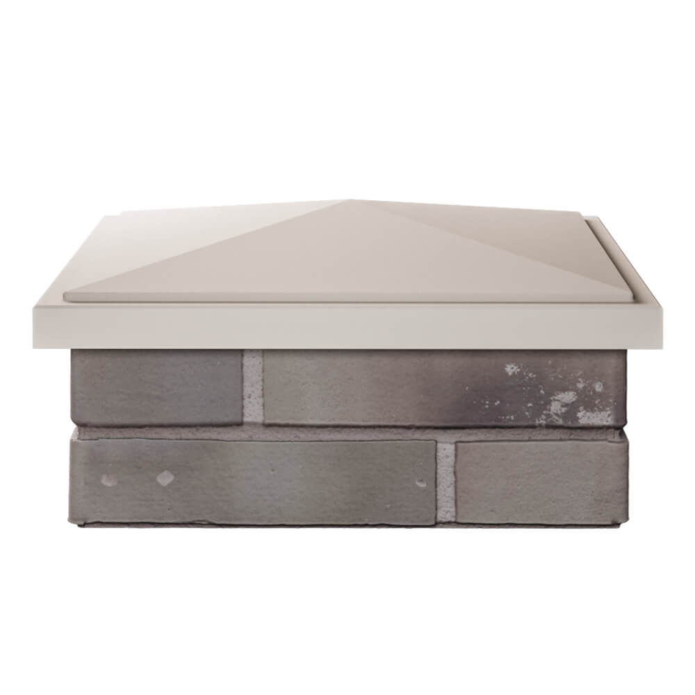 Колпак Zking БонаМоно Бежевый на столб 1.5х1.5 кирпича (385х385, 400х400мм) Обнинск фото