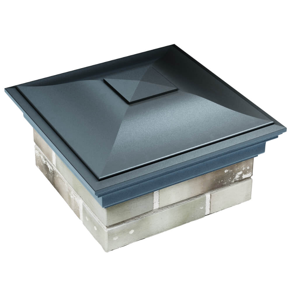 Колпак Zking Монблан Серый на столб 1.5х1.5 кирпича (385х385мм) в Обнинске фото