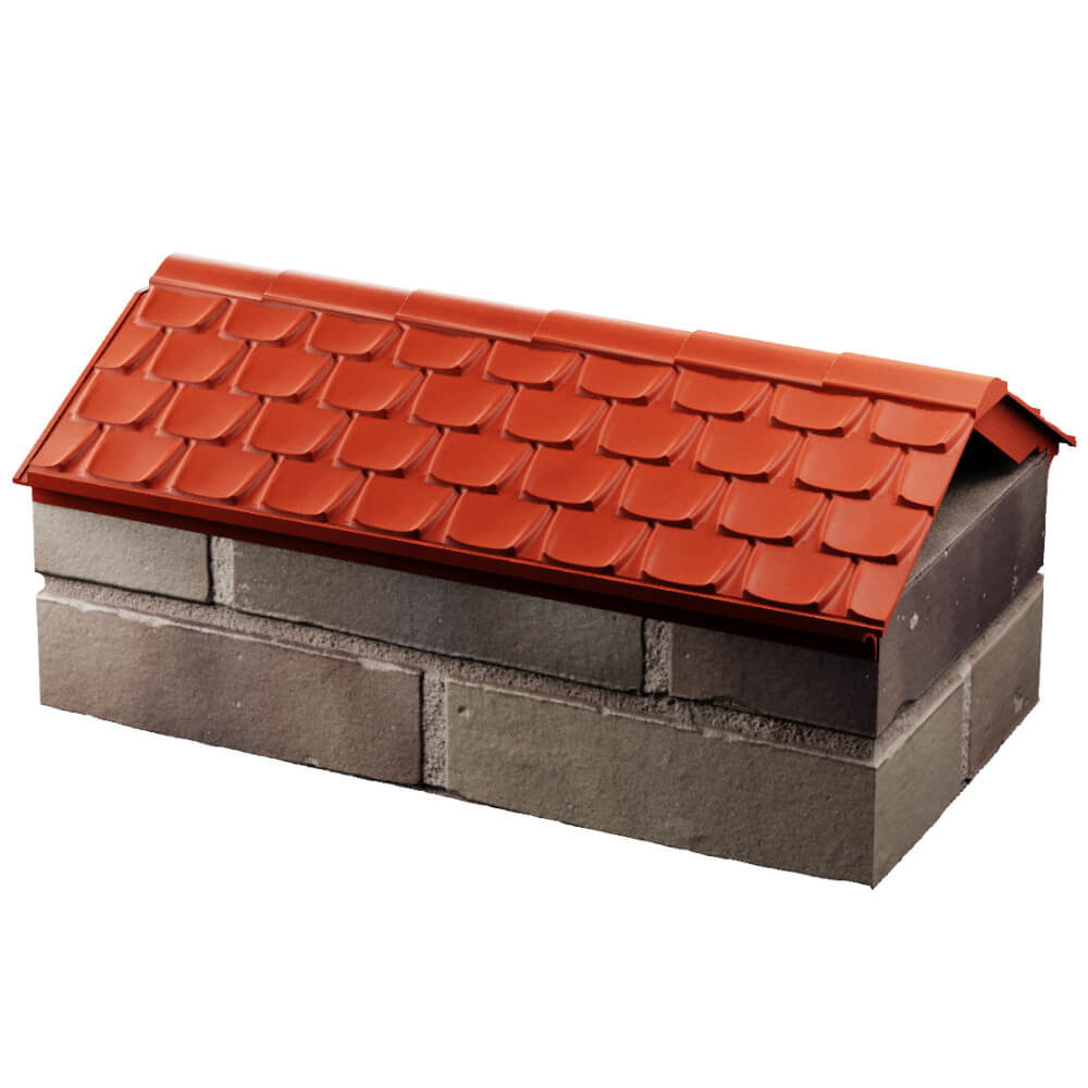 Парапет Zking Эльбрус Красный с посадкой на 1 кирпич (255мм) в Обнинске фото