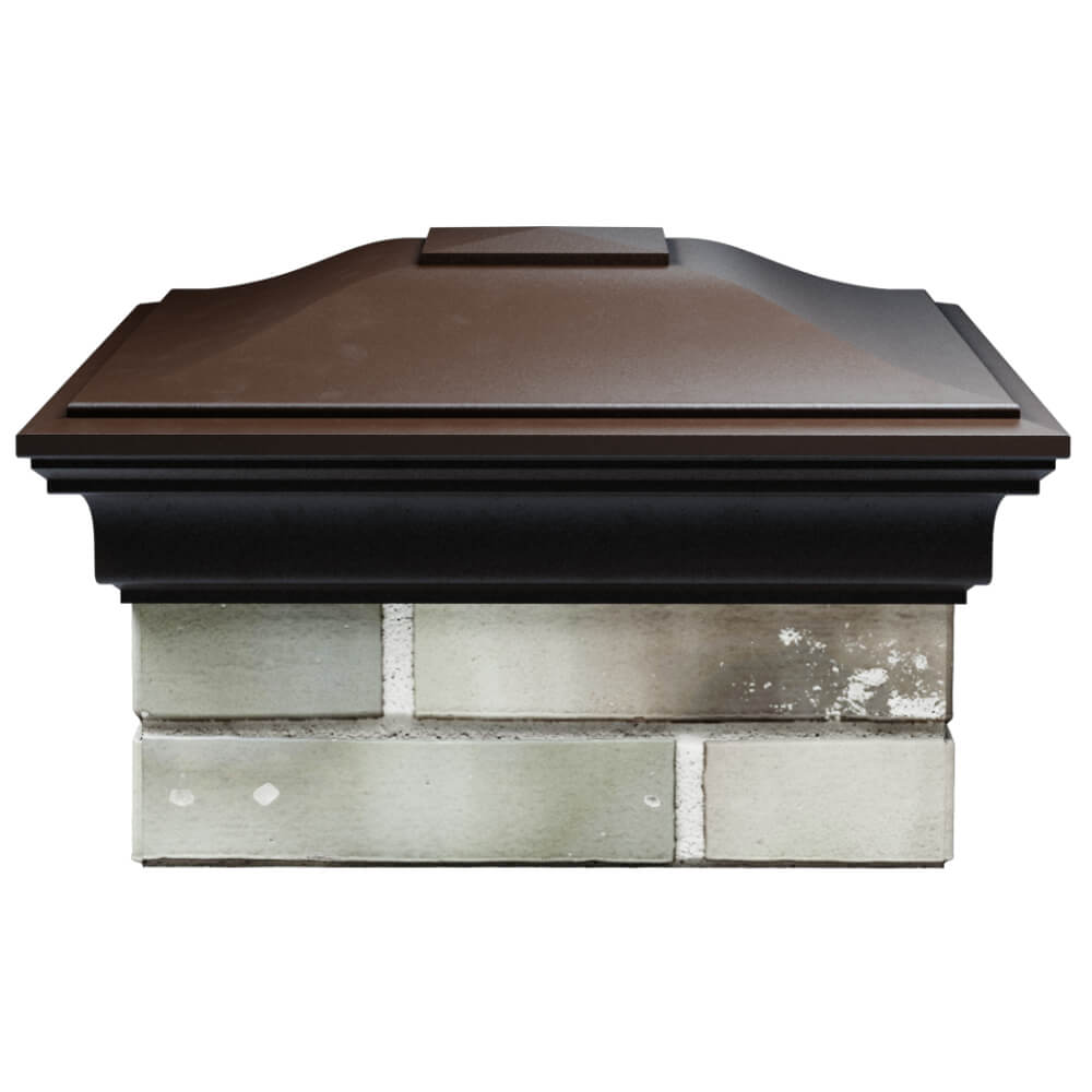 Колпак Zking Монблан Коричневый на столб 1.5х1.5 кирпича (385х385мм) Обнинск фото