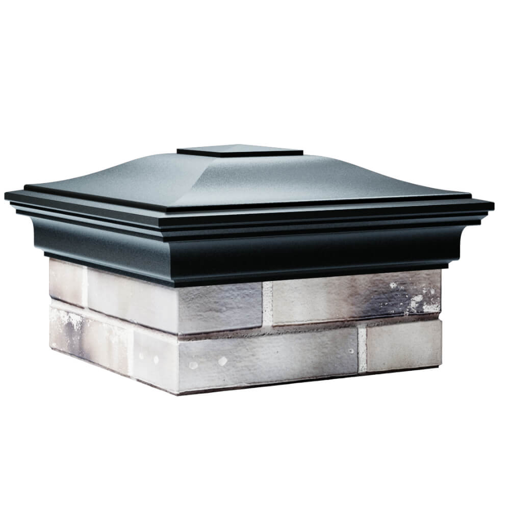 Колпак Zking Монблан Черный на столб 1.5х1.5 кирпича (385х385мм) в Обнинске фото