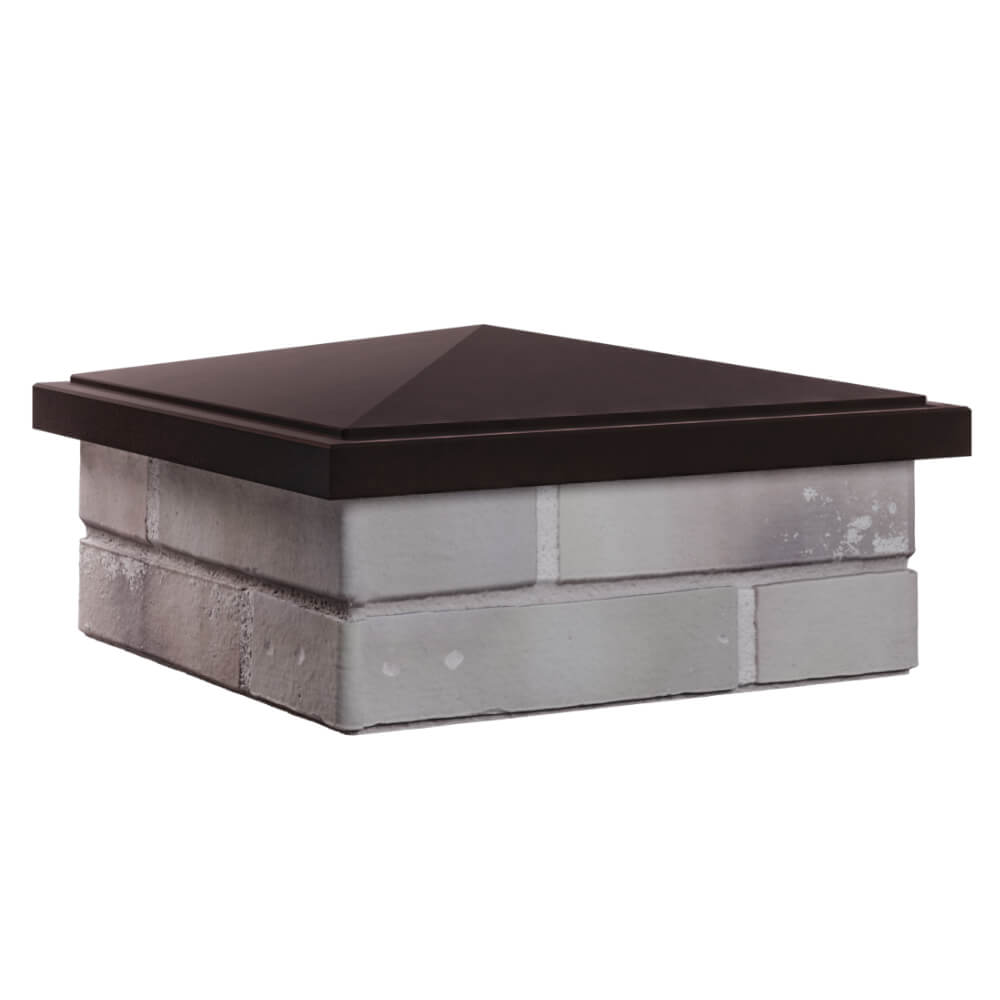 Колпак Zking БонаМоно Коричневый на столб 1.5х1.5 кирпича (385х385, 400х400мм) в Обнинске фото