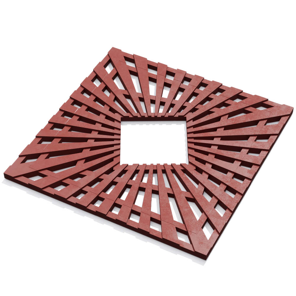 Приствольная решетка для дерева ZKING ATMOSPHERE 1.2х1.2м Красная в Обнинске фото