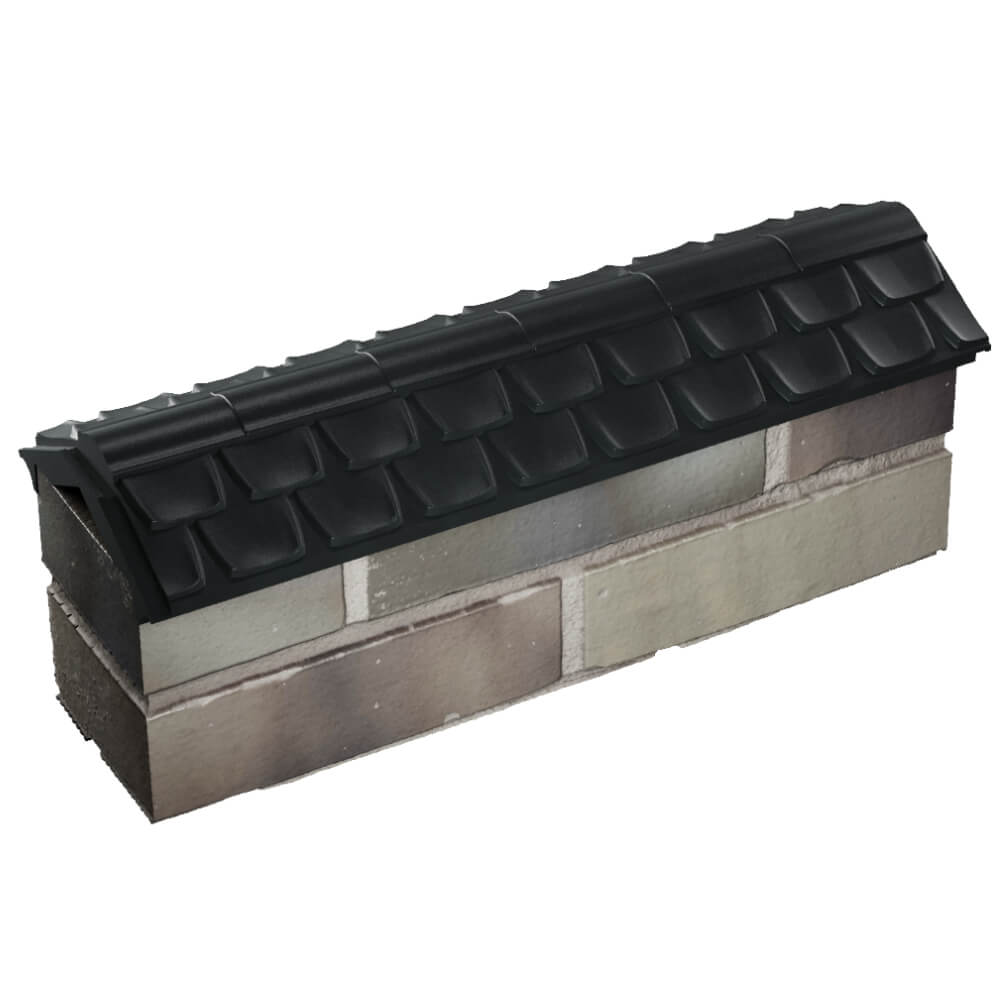 Парапет Zking Эльбрус Черный с посадкой на 0.5 кирпича (130мм) в Обнинске фото