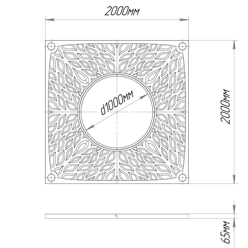 Приствольная решетка для дерева ZKING CRUST 2х2м Черная в Обнинске фото