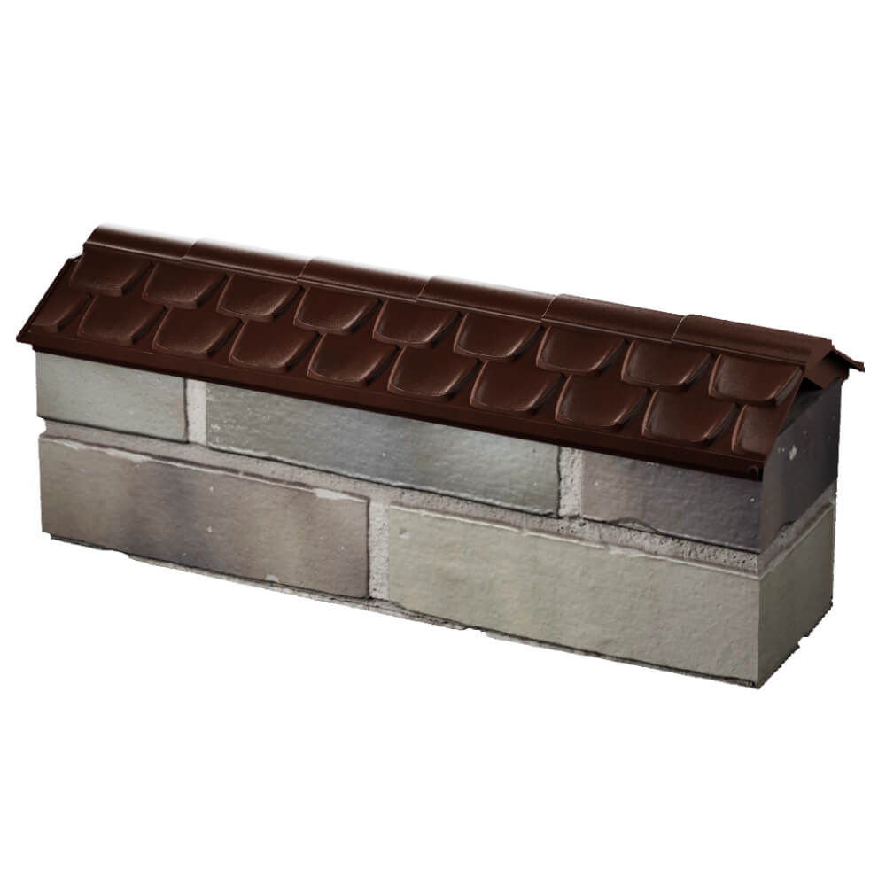 Парапет Zking Эльбрус Коричневый с посадкой на 0.5 кирпича (130мм) в Обнинске фото
