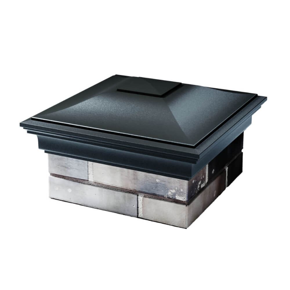 Колпак Zking Монблан Черный на столб 1.5х1.5 еврокирпича 0.7НФ (355х355мм) в Обнинске фото