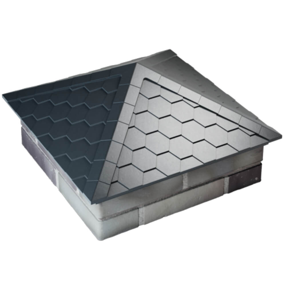 Колпак Zking Эверест Серый на столб 2х2 кирпича (535х535мм) Обнинск фото