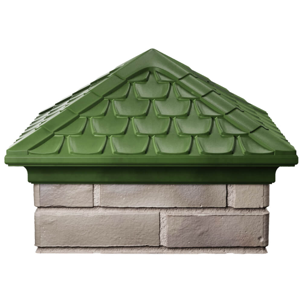 Колпак Zking Эльбрус Зеленый на столб 1.5х1.5 кирпича (385х385мм) Обнинск фото