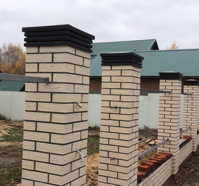 Колпак Zking Бона ХайТек Коричневый на столб 1.5х1.5 кирпича (385х385мм) в Обнинске фото