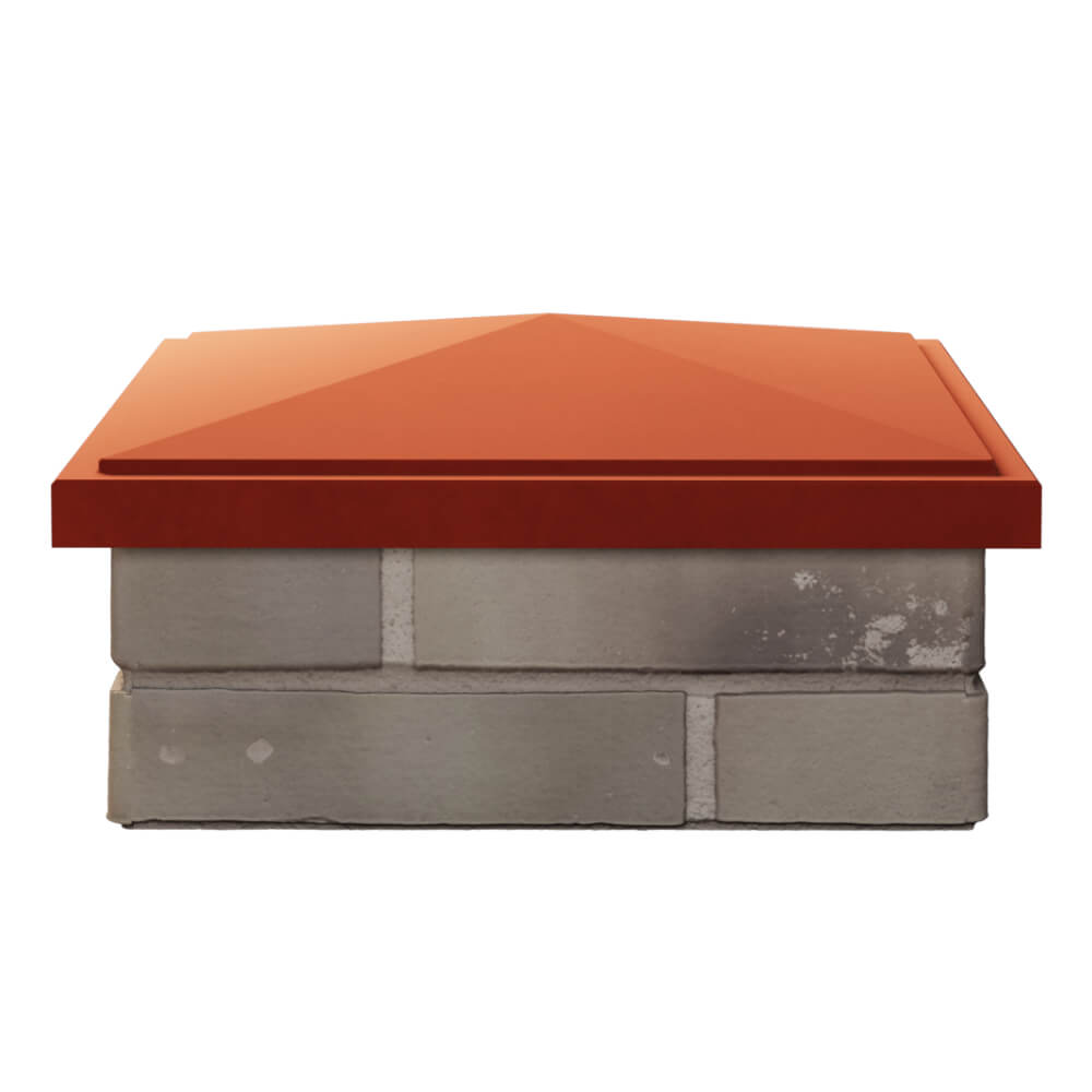 Колпак Zking БонаМоно Красный на столб 1.5х1.5 кирпича (385х385, 400х400мм) Обнинск фото