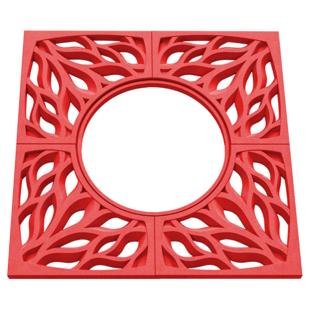 Приствольная решетка для дерева ZKING CRUST 1.2х1.2м Красная в Обнинске фото