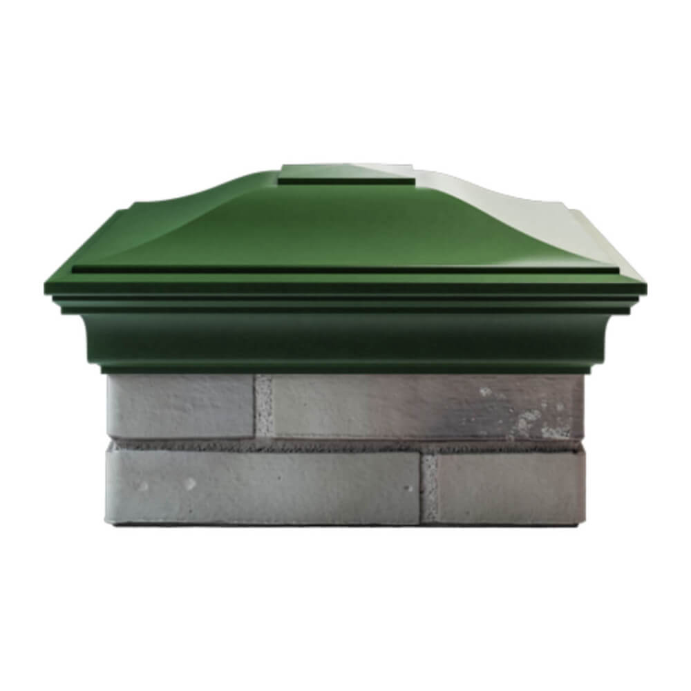 Колпак Zking Монблан Зеленый на столб 1.5х1.5 еврокирпича 0.7НФ (355х355мм) Обнинск фото
