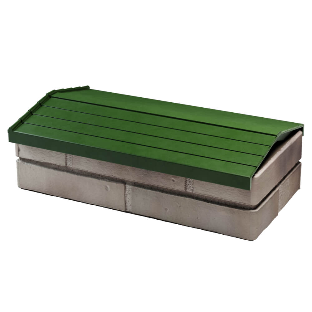 Парапет Zking Бона ХайТек Зеленый с посадкой на 1 кирпич (200/225/255мм) в Обнинске фото