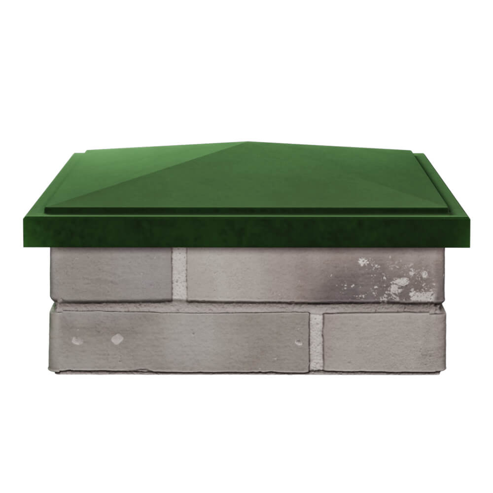 Колпак Zking БонаМоно Зеленый на столб 1.5х1.5 кирпича (385х385, 400х400мм) Обнинск фото