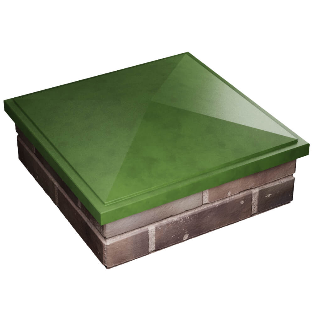 Колпак Zking БонаМоно Зеленый на столб 2х2 кирпича (515х515, 530х530мм) в Обнинске фото