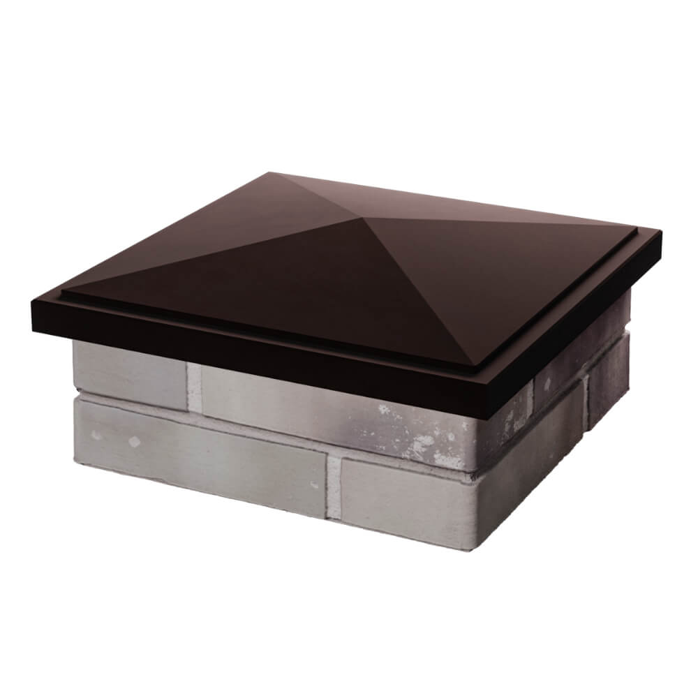 Колпак Zking БонаМоно Коричневый на столб 1.5х1.5 кирпича (385х385, 400х400мм) в Обнинске фото