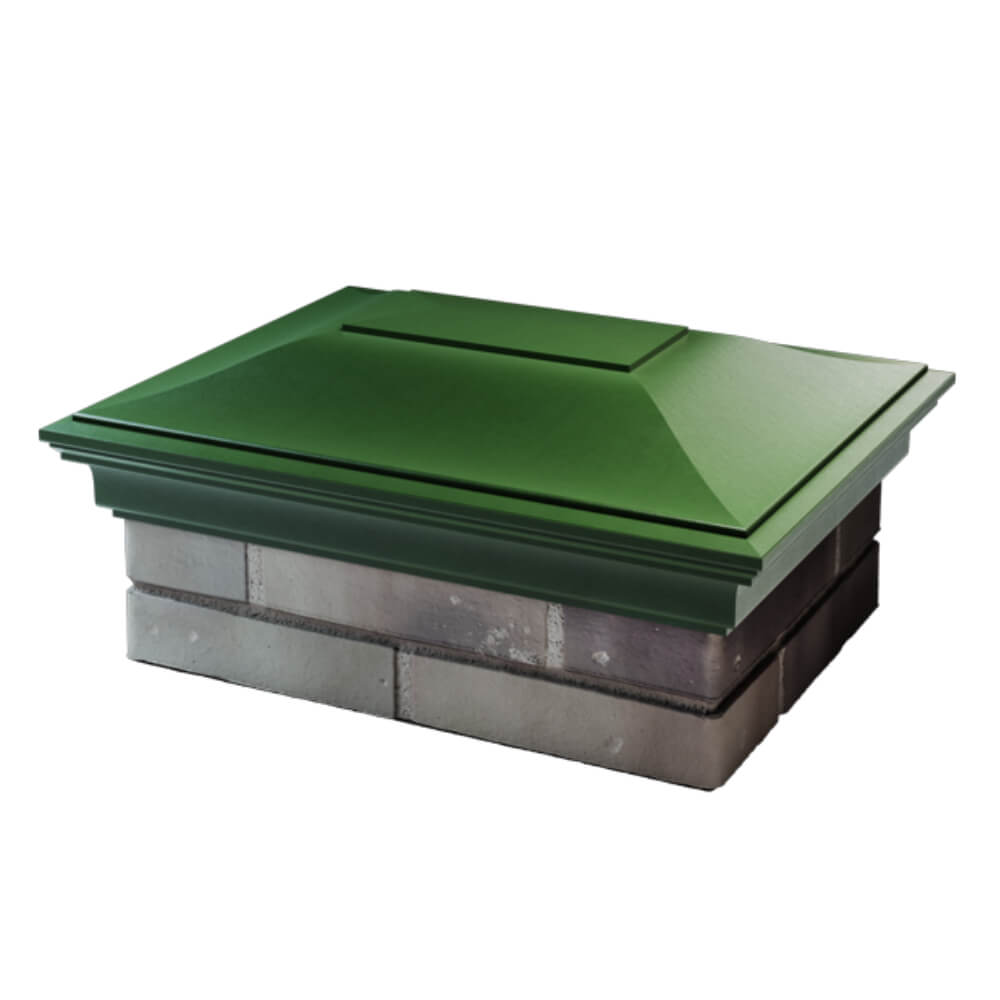 Колпак Zking Монблан Зеленый на столб 2х1.5 кирпича (515х385мм) в Обнинске фото