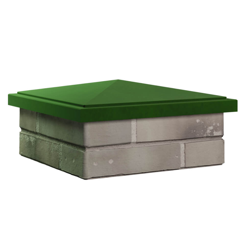 Колпак Zking БонаМоно Зеленый на столб 1.5х1.5 кирпича (385х385, 400х400мм) в Обнинске фото