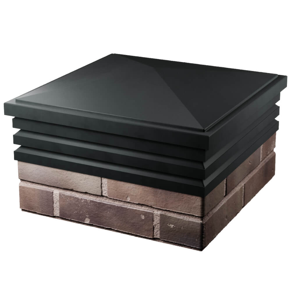 Колпак Zking Бона ХайТек Черный на столб 2х2 кирпича (513х513мм) в Обнинске фото