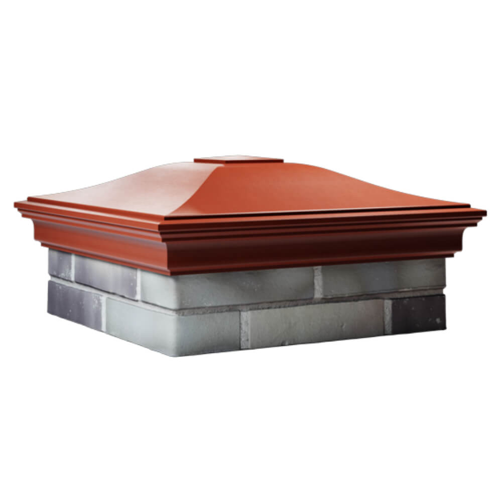 Колпак Zking Монблан Красный на столб 2х2 кирпича (515х515мм) в Обнинске фото