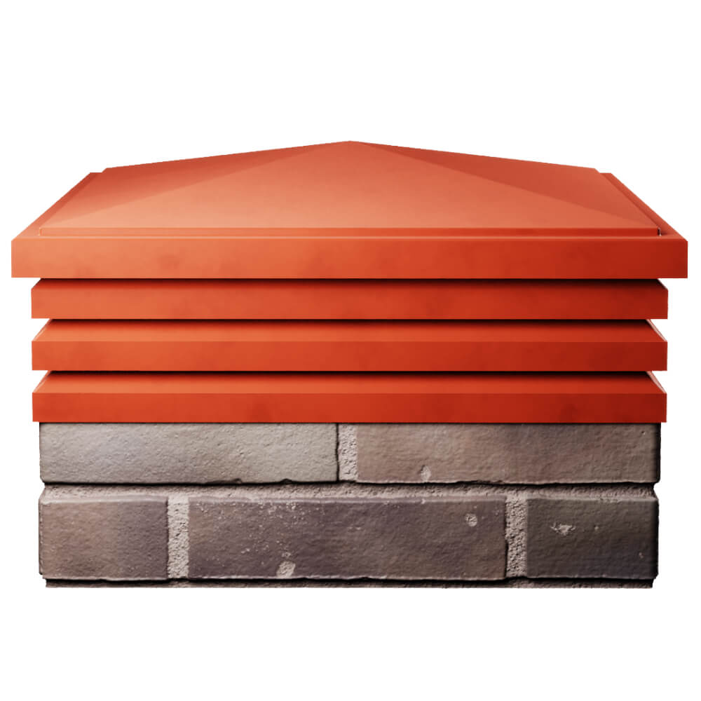 Колпак Zking Бона ХайТек Красный на столб 2х2 кирпича (513х513мм) Обнинск фото